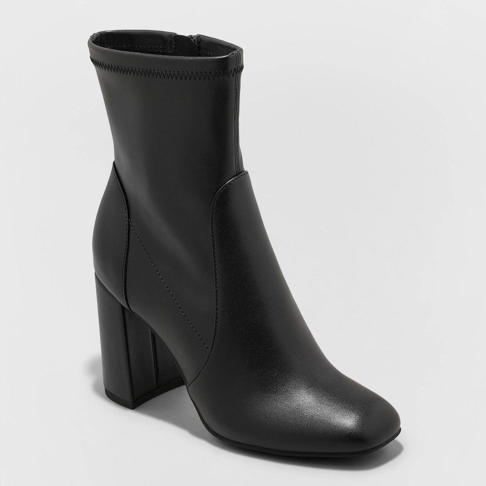 A New Day Penelope Stretch Boots Womens Size 10 Black Pull On NEW